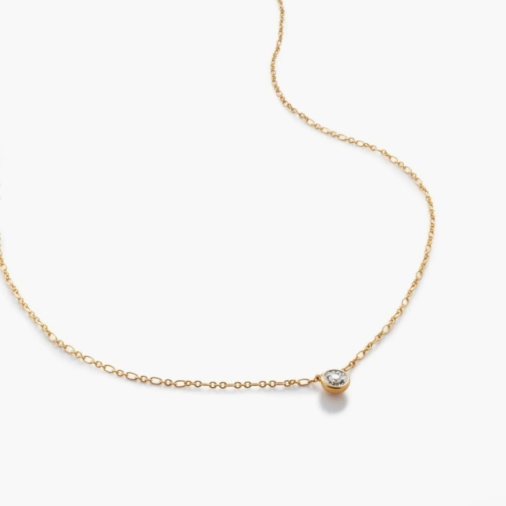 MONICA VINADER Diamond Essential Solitaire Necklace